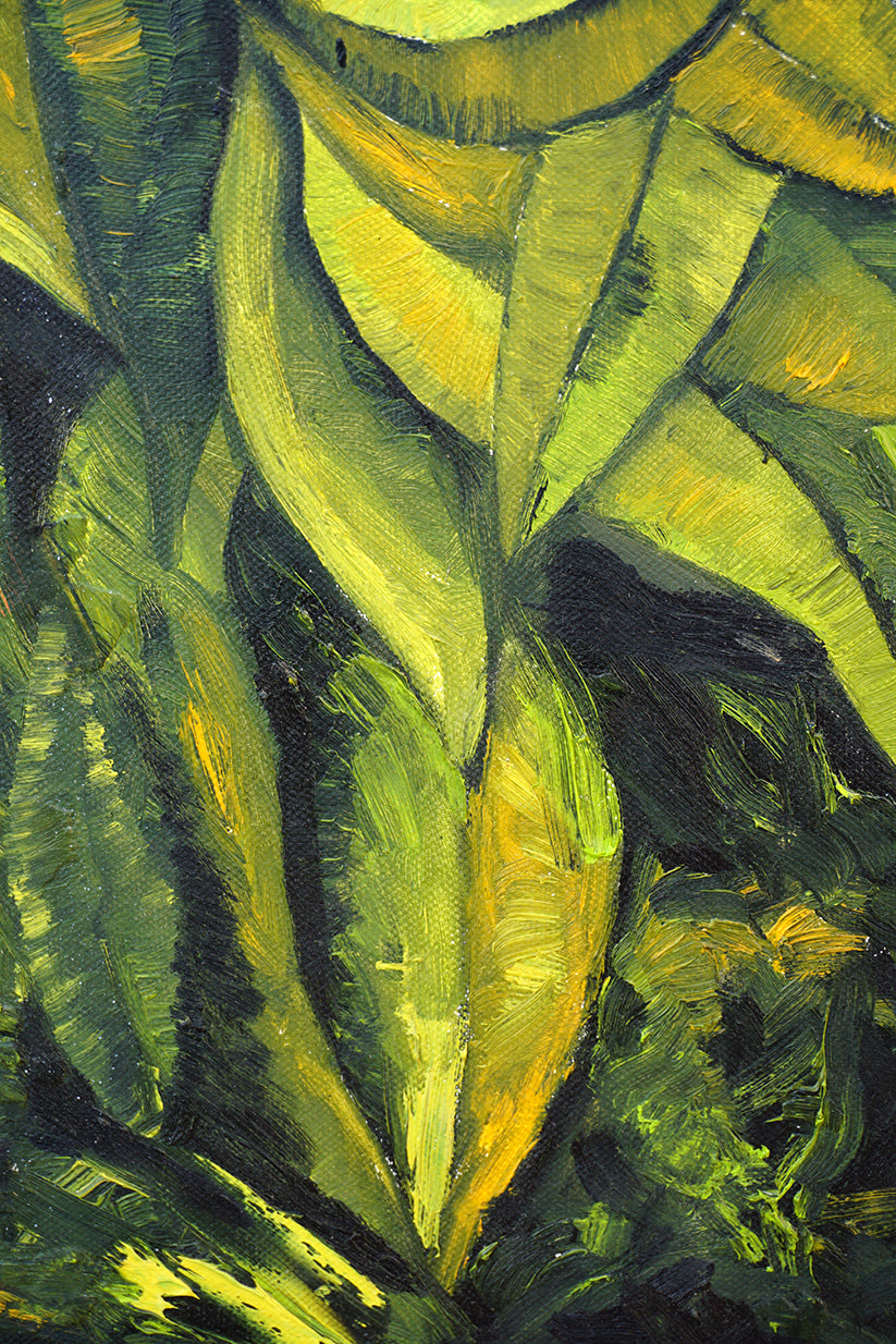 Fondo de vegetación, estilo impresionista