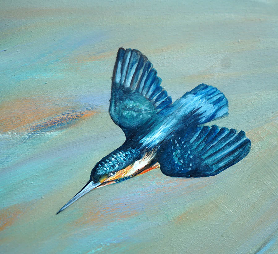 Detalle de uno de los martines pescadores