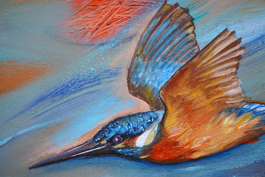 Detalle de uno de los martines pescadores