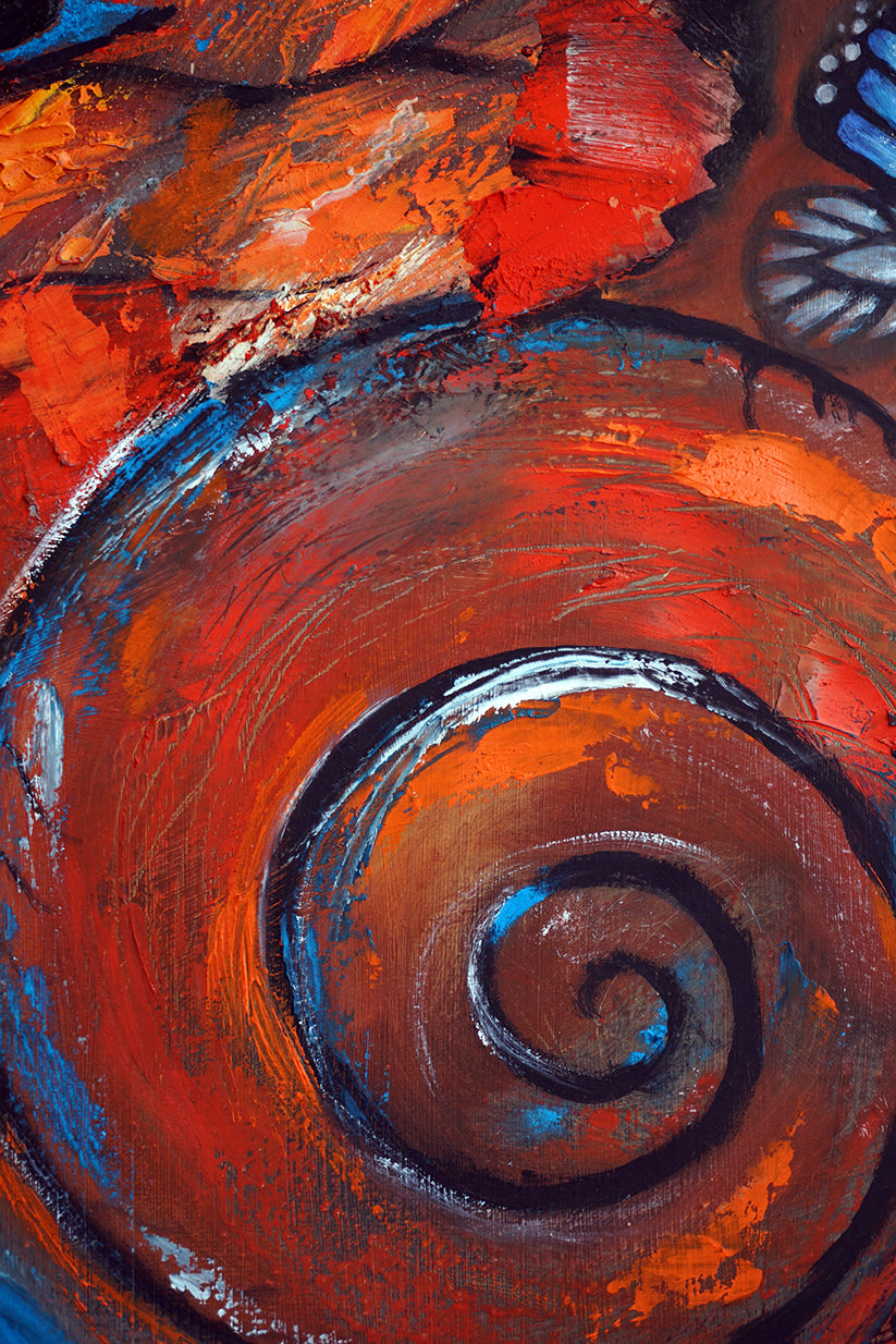 Detalle de espiral naranja