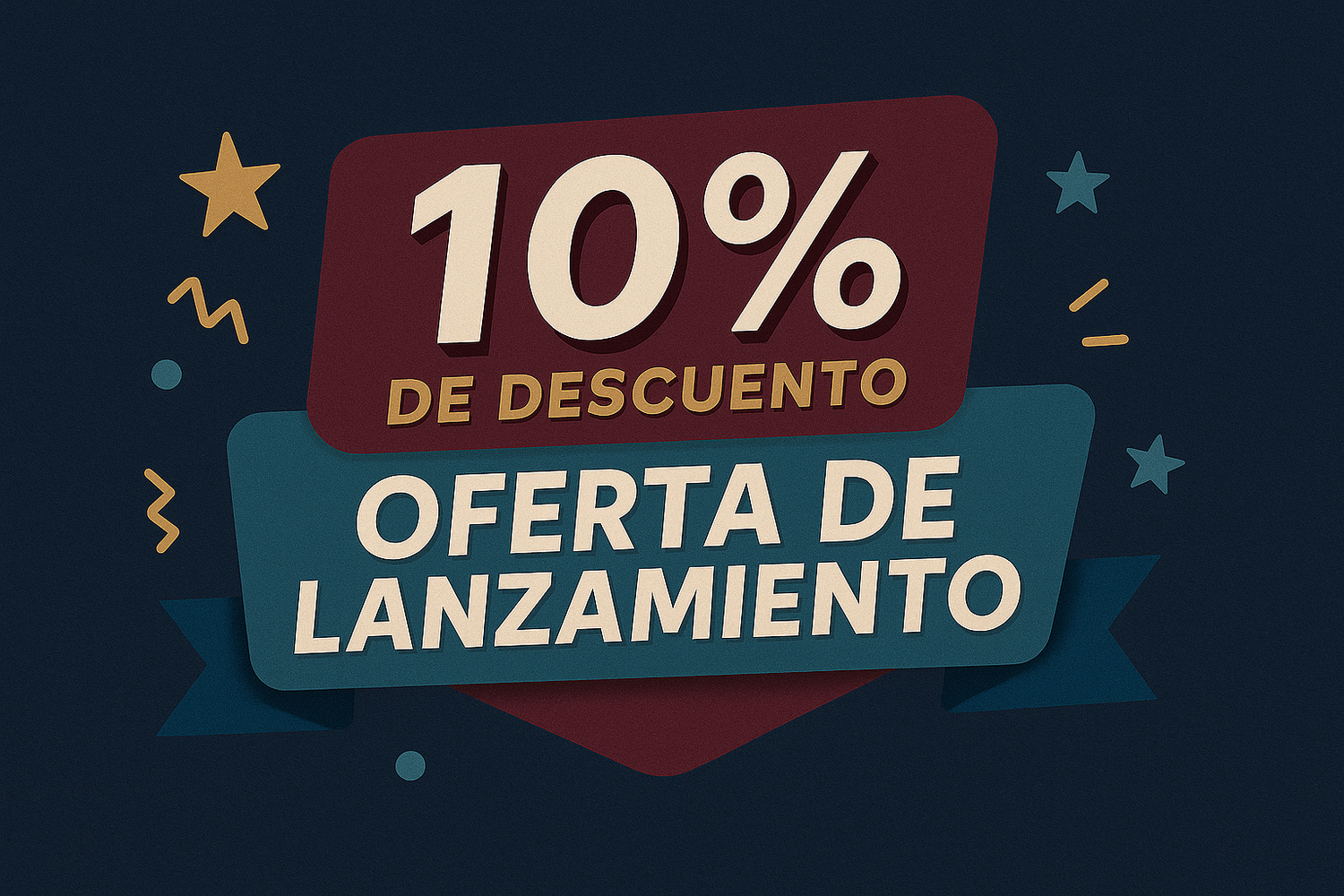 10% de DESCUENTO POR LANZAMIENTO