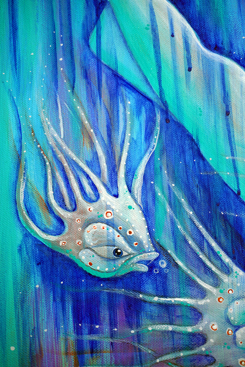 Detalle de una de las medusas
