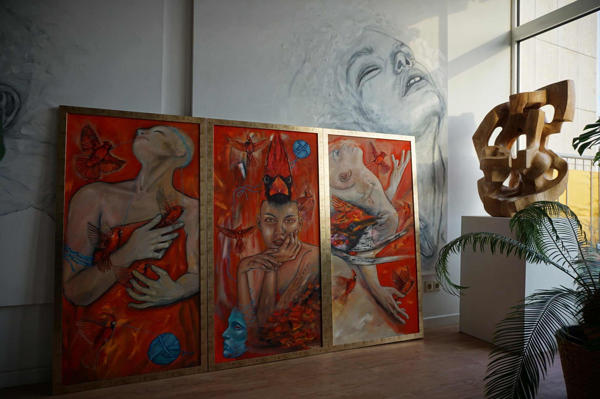 Tríptico de cardenales